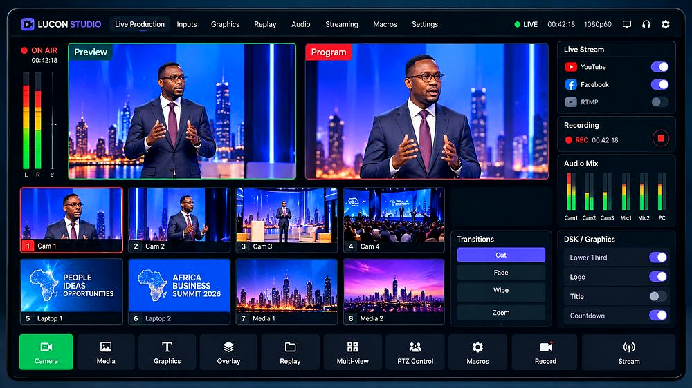 Lucon Studio screen